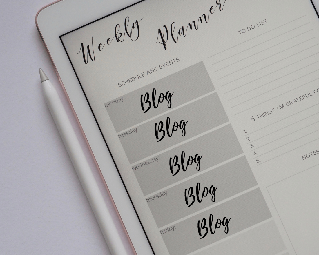 Blogging Schedule!
