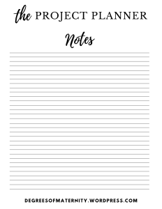 The Project Planner Page 2