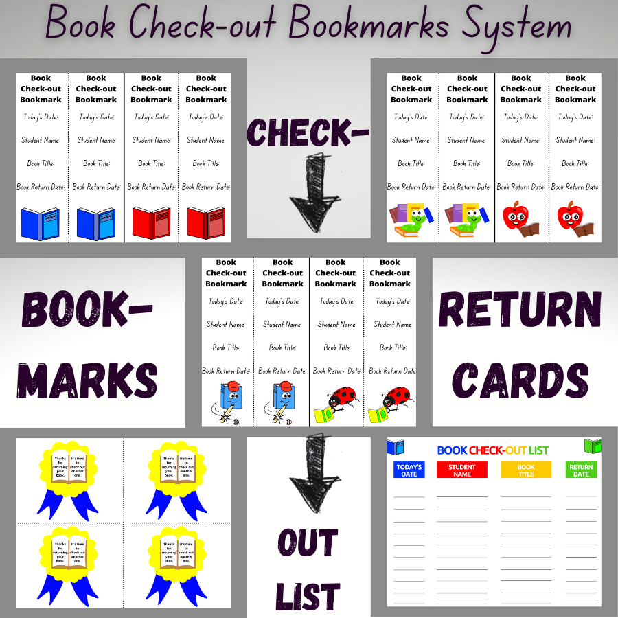 Book Check-out Bookmarks System
