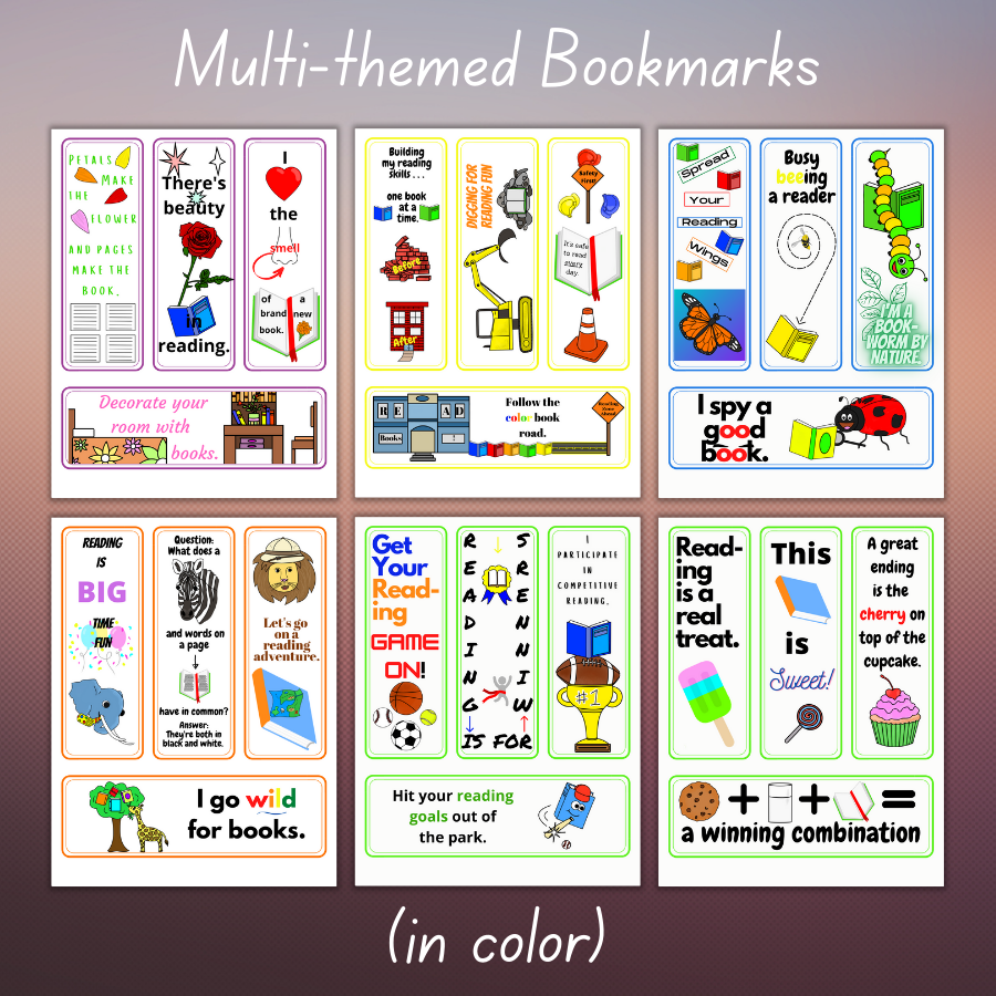 Multi-themed Bookmarks in Color